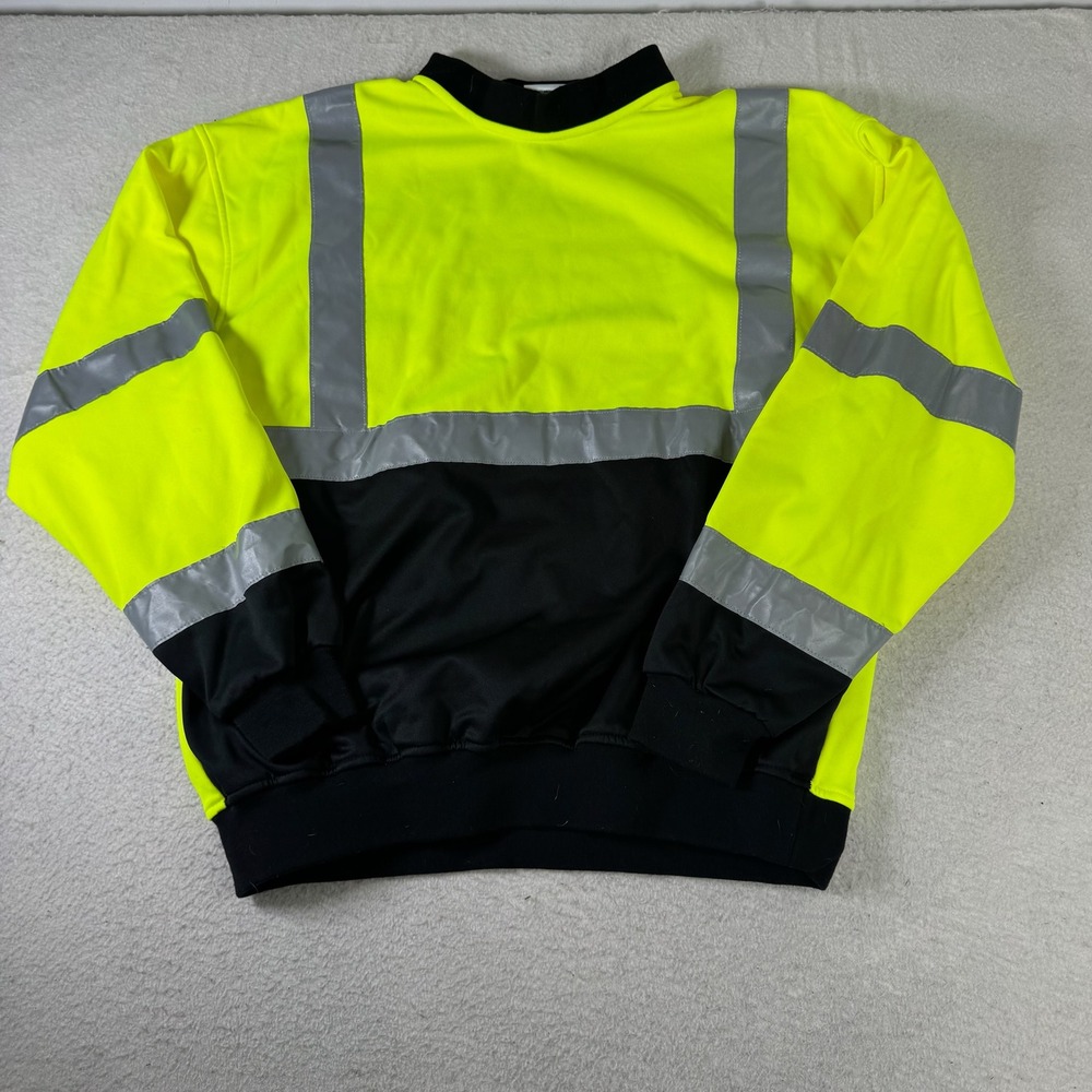 R&R Industries Penske Logistics Hi-Vis Sweatshirt Mens 2XL Yellow Black Exc